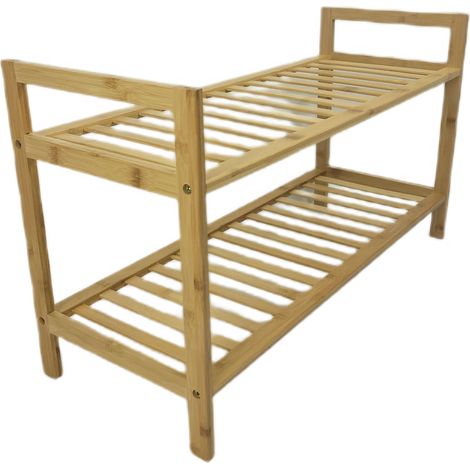 Zapatero de bambú natural, moderno, ligero y funcional 69×27×40 cm SRB36 Begryf (1/5)