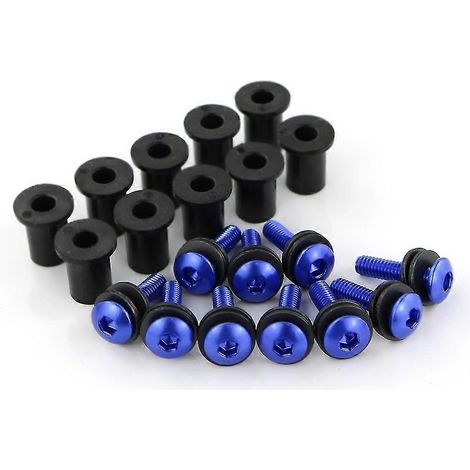 Kit de 10 vis et boulons M416 pour déflecteurs de pare-brise de moto (bleu) pour Ducati Panigale 899, 959, 1199 et 1299. (1/5)