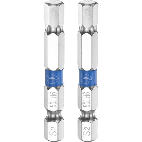 Embouts de tournevis à impact 2 pièces 6mm (H6) 1/4" 50mm (1/5)