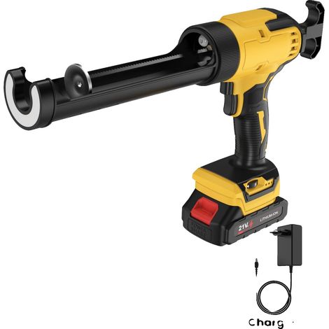 Pistolet à calfeutrer électrique, 6 vitesses réglables, design à rebond automatique, Pas de batterie (1/2)