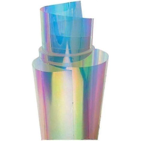 Film adhésif décoratif pour vitres irisé à effet arc-en-ciel, 54 po x 20 po (1/5)
