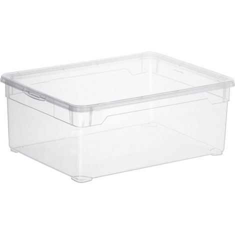 Aufbewahrungsbox Rotho clear 10l stapelbar wasserdicht (1/2)