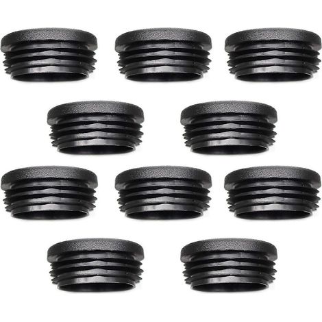 Lot de 10 bouchons à ailettes ronds de 35 mm de diamètre, bouchons de tuyauterie, bouchons en polyéthylène haute qualité, bouchons d'extrémité, capuchons (1/5)