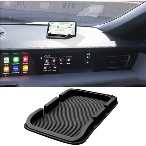 Tapis De Téléphone Antidérapant, Plateau De Tableau De Bord De Téléphone De Voiture, Tapis Antidérapant pour Tableau De Bord, Organiseur Multifonction 3 en 1 pour Tableau De Voiture Imperméable (1/3)