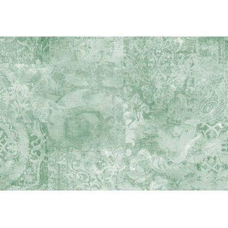 Papier peint panoramique à motif oriental Tapisserie panoramique verte et crème moderne Papiers peints panoramiques pour salle de bain (1/3)