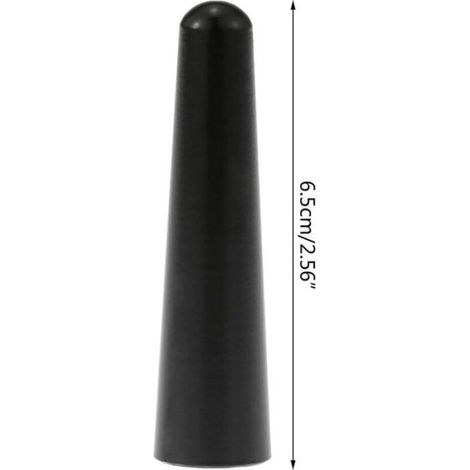 Antenne de Voiture Universelle Courte 65 mm, Style Fibre de Carbone, Couleur Noire (1/4)