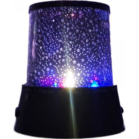 LED Star Projector, Desk Lamp - Starry Sky Projection, Children's Night Light, Bedroom Decoration, Colorful and Creative Night Light, Black