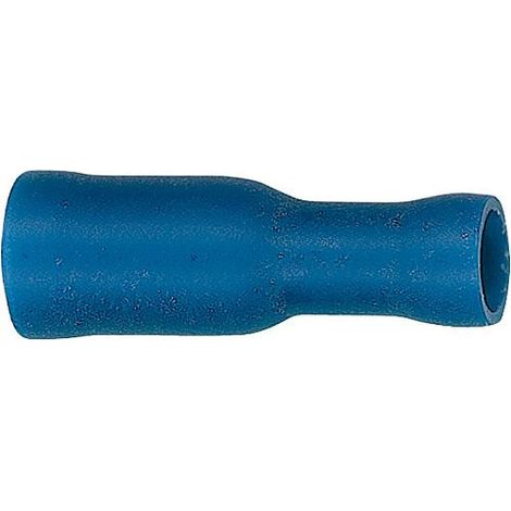 Fiche coaxial isolee 2,5 mm², 4,0 mm Couleur bleu, emballage  :  100 pcs