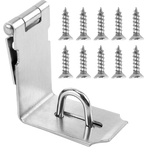 Verrou de porte coulissante, pêne dormant, moraillon d'angle robuste, cadenas de sécurité en acier inoxydable pour armoires, portes et entrepôts
