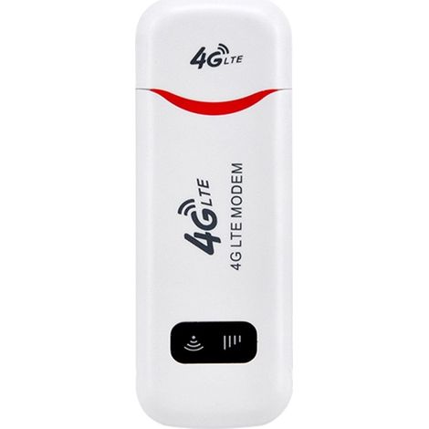 Routeur Wi-Fi mobile 4G avec emplacement pour carte SIM, 300 Mbps, déverrouillable, point d'accès Wi-Fi de poche, blanc (1/5)