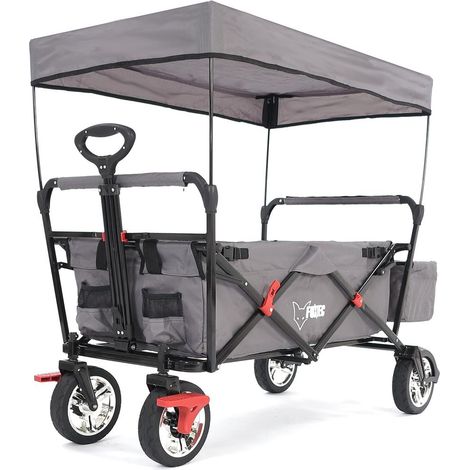 FUXTEC Folding Wagon / Foldable Wagon / Trolley / Hand Cart CT-500 Grey
