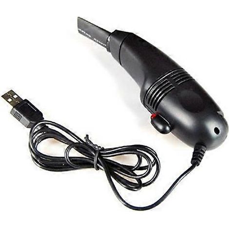 Mini aspirateur USB pour clavier d'ordinateur portable et de bureau - Outil de nettoyage de clavier pour PC familial et de bureau - Noir (1/4)