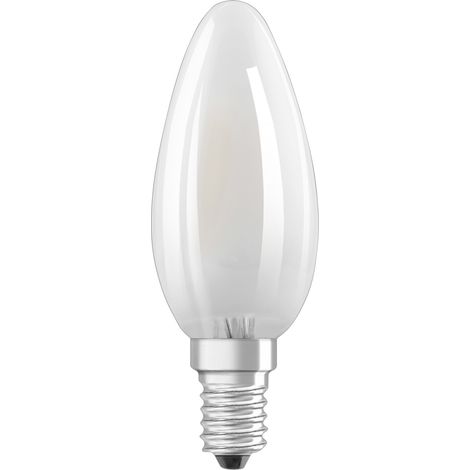 OSRAM Filament LED Lampe mit E14 Sockel, Warmweiss (2700K), Kerzenform, 2.5W, Ersatz für 25W-Glühbirne, matt, LED Retrofit CLASSIC B (1/5)
