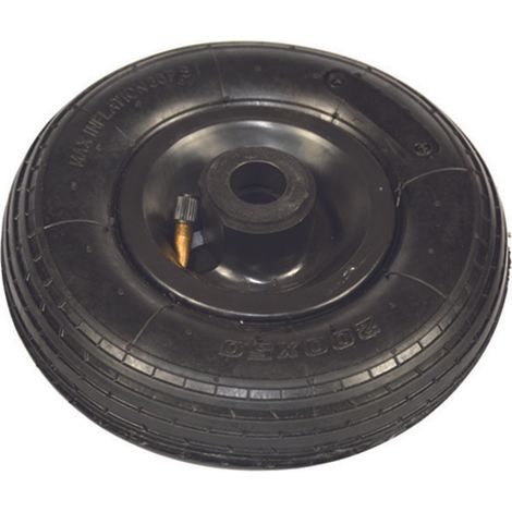 1PZ RUOTA CARRELLO PNEUMATICA MM.200 CUSCINETTO CERCHIO PLASTICA mm200x50