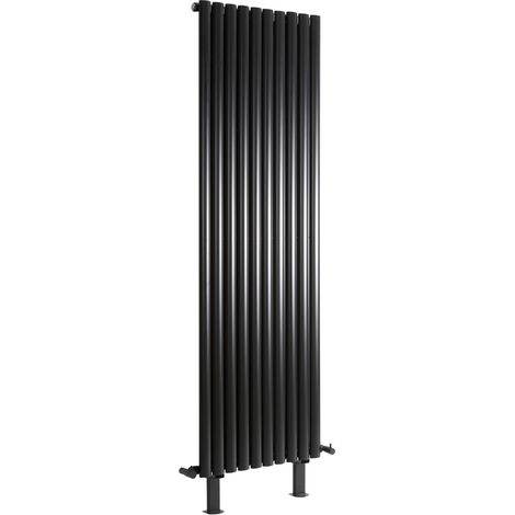 Hudson Reed Vitality - Radiateur Vertical sur Pieds Moderne Noir - 178cm x 59cm (1/5)
