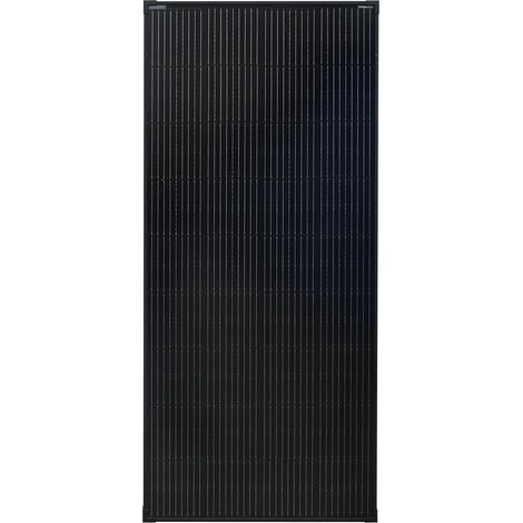 Panneau Solaire Monocristallin 200W 12V, version 9BB PERC Full Black avec cadre noir (Full Black) – Idéal pour camping-car, installation balcon, abri de jardin, bateau (1/5)