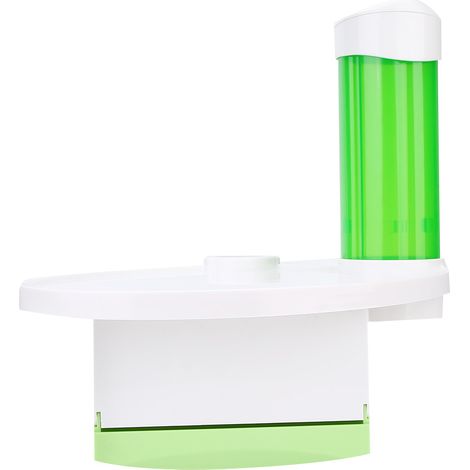 Plateau de nettoyage pour fauteuil dentaire, porte-gobelet jetable 3 en 1 avec boîte à mouchoirs, vert. (1/5)