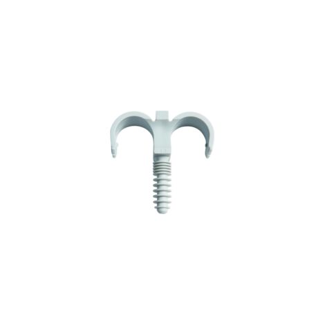 collier cheville pour 2 tubes et gaines diamètre 20 (1/2)