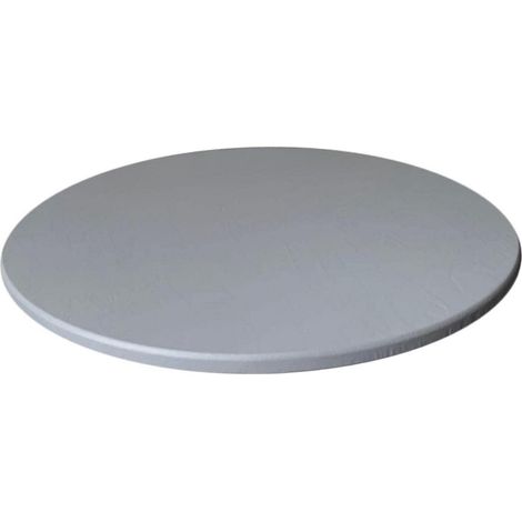 Runde Tischdecke 60cm Grau, wasserdicht, elastisch, Polyester, für Innen & Außen