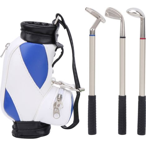 Porte-stylo Mini Golf avec Stylo, Décoration de Bureau, Cadeau pour Amis Golfeurs, Bleu et Blanc (1/5)