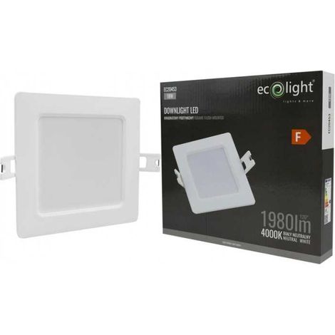 Downlight LED cuadrado P/T 18W 4000K blanco DL-1 (1/4)