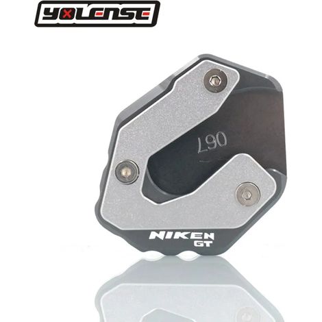 (Gris - NIKEN GT) Compatible avec les modèles YAMAHA NIKEN 2018-2020 et NIKEN GT 2019-2023. Béquille latérale, extension et support pour une meilleure stabilité. (1/4)
