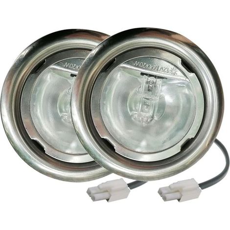 2 pièces Ancienne 12V AC hotte lumière 20W Ampoule halogène 1.97-2.56in Trou Ampoule d'armoire de Cuisine avec connecteur EL lumière de cuisinière de Cuisine (1/5)