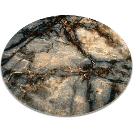 Wollteppich OMEGA ELIAN Kreis Marmor iron grün green rund 200 cm