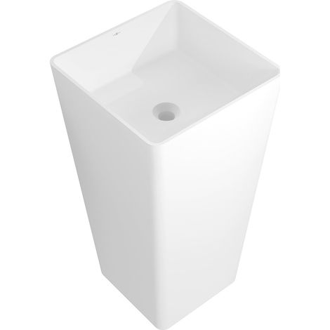 Mexen Adora freistehendes Waschbecken aus Mineralguss 45 x 45 cm, weiß matt - 26564500 (1/5)