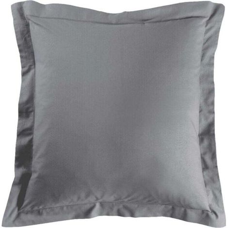 Taie d'oreiller carrée - 5050 cm - 57 fils - Uni Gris（4pcs）