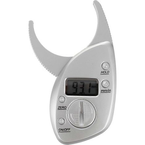 LCD-Digital-Hautfaltenmessgerät zur Körperfettmessung, für Gesundheit und Fitness, Hautdicke, Gewicht und Geschlecht (1/5)