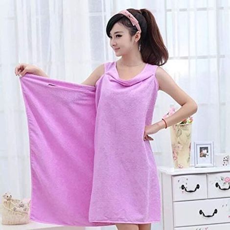 pair Épaule Serviette de Bain Femme, 150 80 Sauna Kilt Microfibre Forte Absorption D'eau Serviette De Bain Grande, Cinq Couleurs Au Choix (Violet)