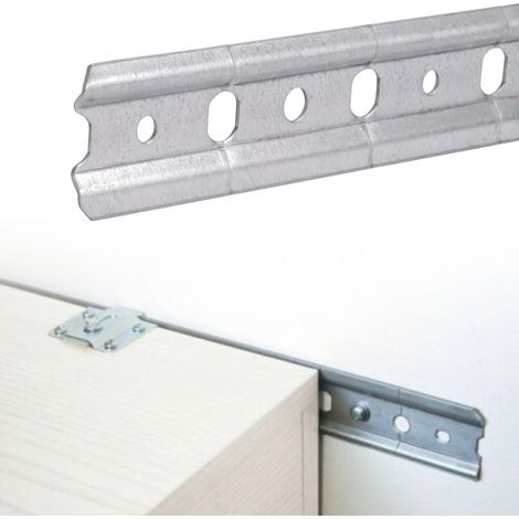 Evotrade – Rail de porte coulissante 2 m – Acier forgé haute résistance – Prédécoupé pour installation facile – Charge maximale adaptée