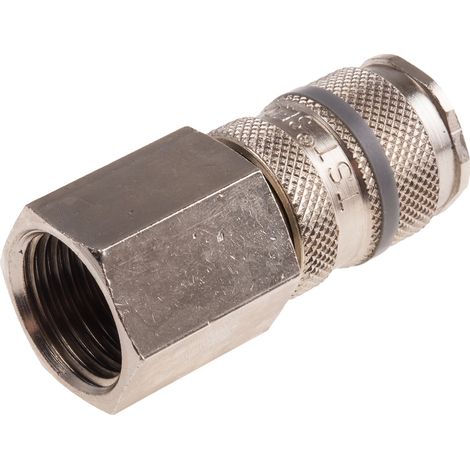 Rs Pro – Raccord laiton rapide femelle G 1/2 – Connexion rapide pour systèmes pneumatiques – Matériau laiton – Usage industriel et bricolage - 2pouces (1/2)
