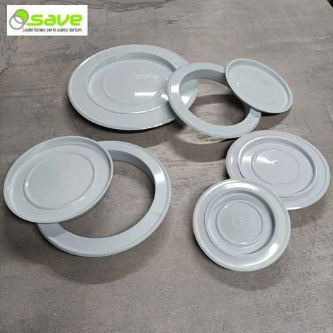 ROSONE BIANCO PER STUFA  DIAMETRO 11 CM (1/2)