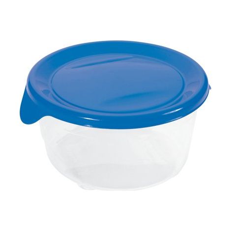 Curver 00563-139-01 Ronda frescura contenedor Fresh and Go, 0.5 L, Transparente/Azul