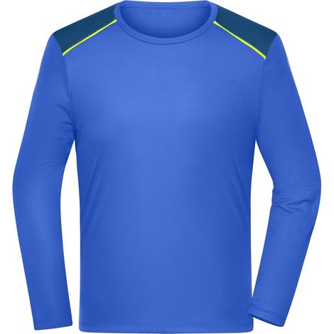 James & Nicholson Running Langarmshirt Herren JN1386 Gr. S peacock-blue