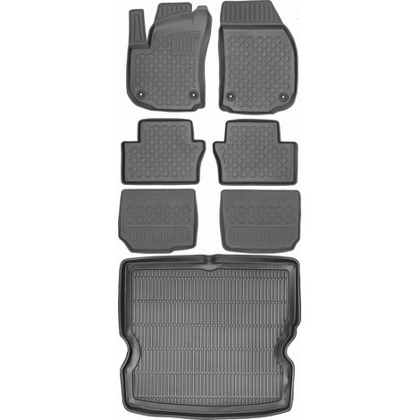 Juego de alfombrillas para coche y maletero para Opel Zafira B Minivan (2005-2012).