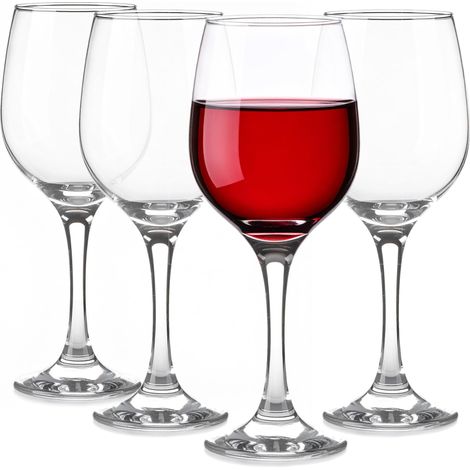 Lot de 4 verres à 300 ml blanc rouge Dessert Cocktail eau Passe au lave-vaisselle (1/5)