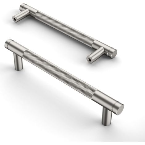 10 Pièces Poignee de Meuble Cuisine Argenté 128mm Poignées Meubles avec Vis, pour Bureaux, Tiroirs, Armoires, Placard (1/4)