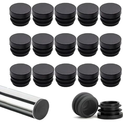 Packung mit 40 Kunststoff-Stuhlbeinkappen, 19 mm runde Kunststoffrohre, Stuhlbeinschutz, geeignet für Schutzrohrkappen, Verschlusskappen. (1/3)