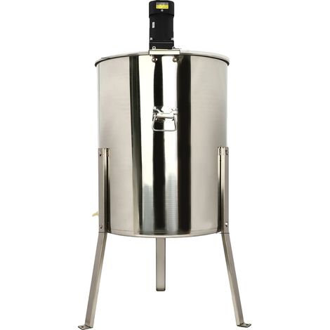 Estrattore di miele, 8 telaini, motore da 140 W, funzionamento elettrico, elevata capacità di produzione di miele, colore argento. (1/5)