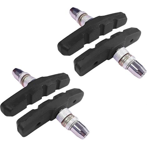 Plaquettes de frein pour vélo (4 pièces, 2 paires), freins V-brake symétriques de 60 mm, compatibles avec les systèmes de freinage sur jante tels que SRAM, etc., convenant aux VTT, vélos de ville et v (1/4)