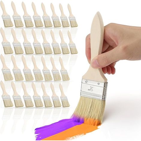 30 Pcs 2 Inch/5.08cm Paint Brushes Chip Paintbrushes Professional Paint Brushe Wooden Handle for Varnish Supplies Painting Stain Adhesive Wood Oil Glues Walls and Home DIY (1/5)