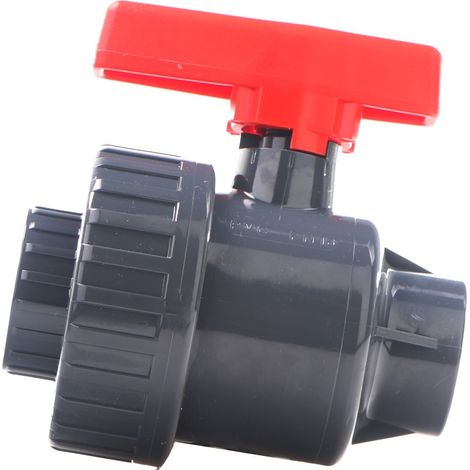 Válvula de bola de PVC de 32 mm para tuberías de instalación de agua en sistemas de estanques de acuario. (1/5)