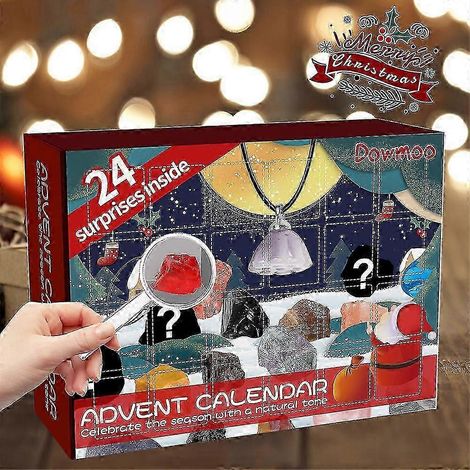 Überraschungs-Adventskalender (24 Tage) aus Naturstein, in einer weihnachtlichen Geschenkbox (1/5)
