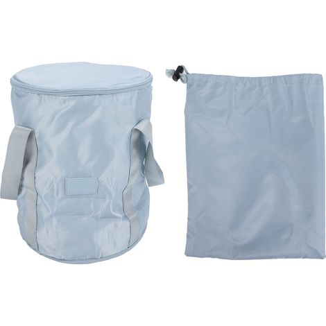 Bassin de trempage pour pieds en tissu Oxford pliable avec couvercle et poignées, bain de pieds isolant et seau à eau portable. (1/5)