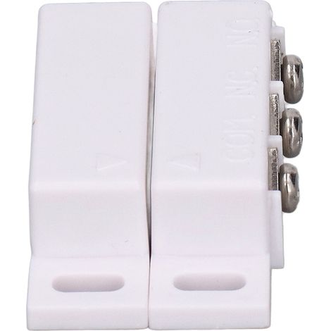 2 Kits Interrupteur à Lame Reed Magnétique NO/NC avec Fil pour Porte Fenêtre, Montage en Surface (1/5)