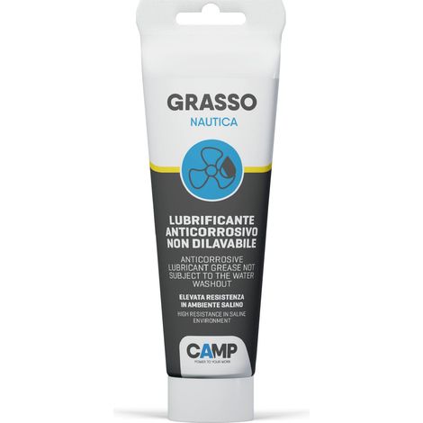 Camp GRASSO NAUTICA, Grasso lubrificante protettivo di colore bianco, Anticorrosivo, Idrorepellente, Non dilavabile, Specifico per nautica, 150 ml (1/4)