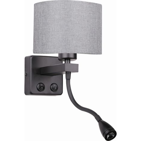 Applique Candellux Polo 21-75499 nero 2 luci LED lettura (1/5)